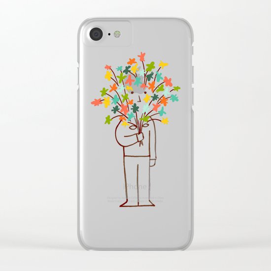I bring flowers Clear iPhone Case