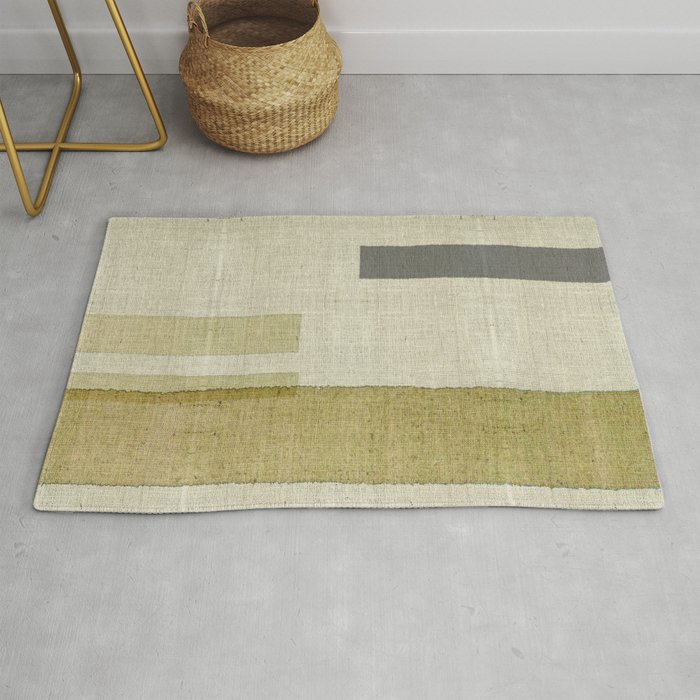 "Burlap Texture Natural Shades" Rug