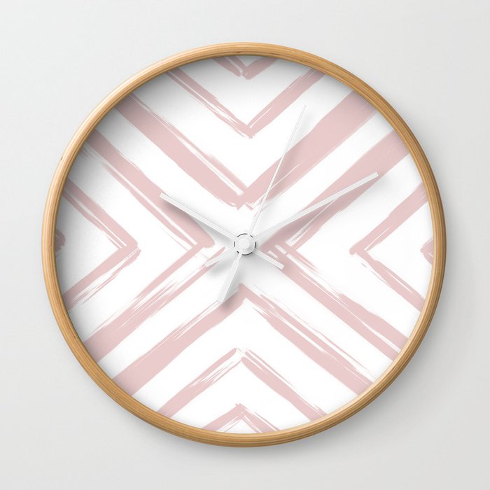 Minimalistic Rose Gold Paint Brush Triangle Diamond Pattern Wall Clock By Aej Design Society6 At i love wallpaper, we offer a wide selection of cream and gold wallpaper that will provide the perfect base for a luxurious space. society6