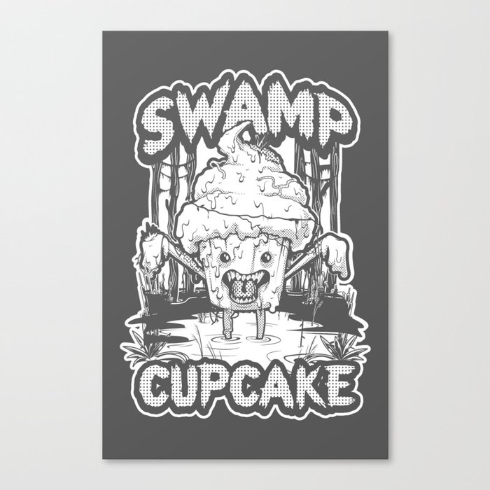SWAMP CUPCAKE — Halloween vintage horror 80’ Canvas Print
