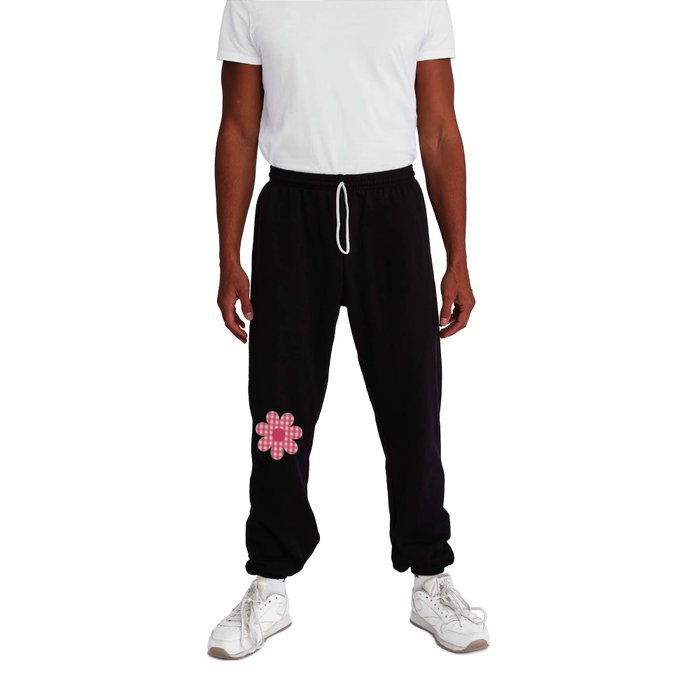 Magenta and Pink Gingham Pattern Sweatpants