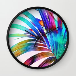 Multicolor Palm Leaf Wall Clock