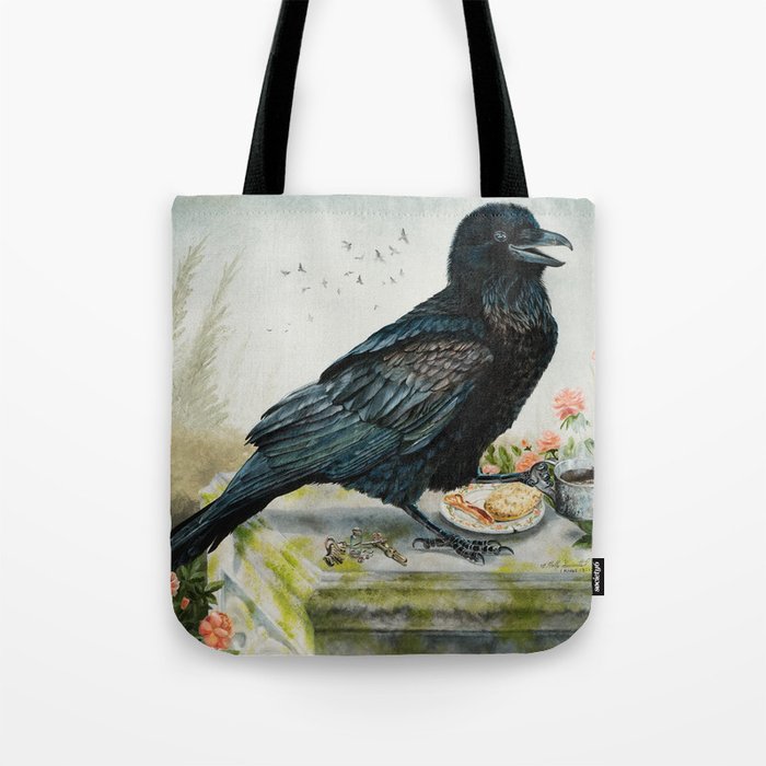 Breakfast With the Raven Tote Bag