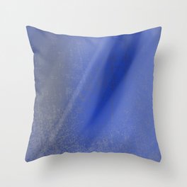 Exhale - Minimal Watercolor Abstract Blue Throw Pillow