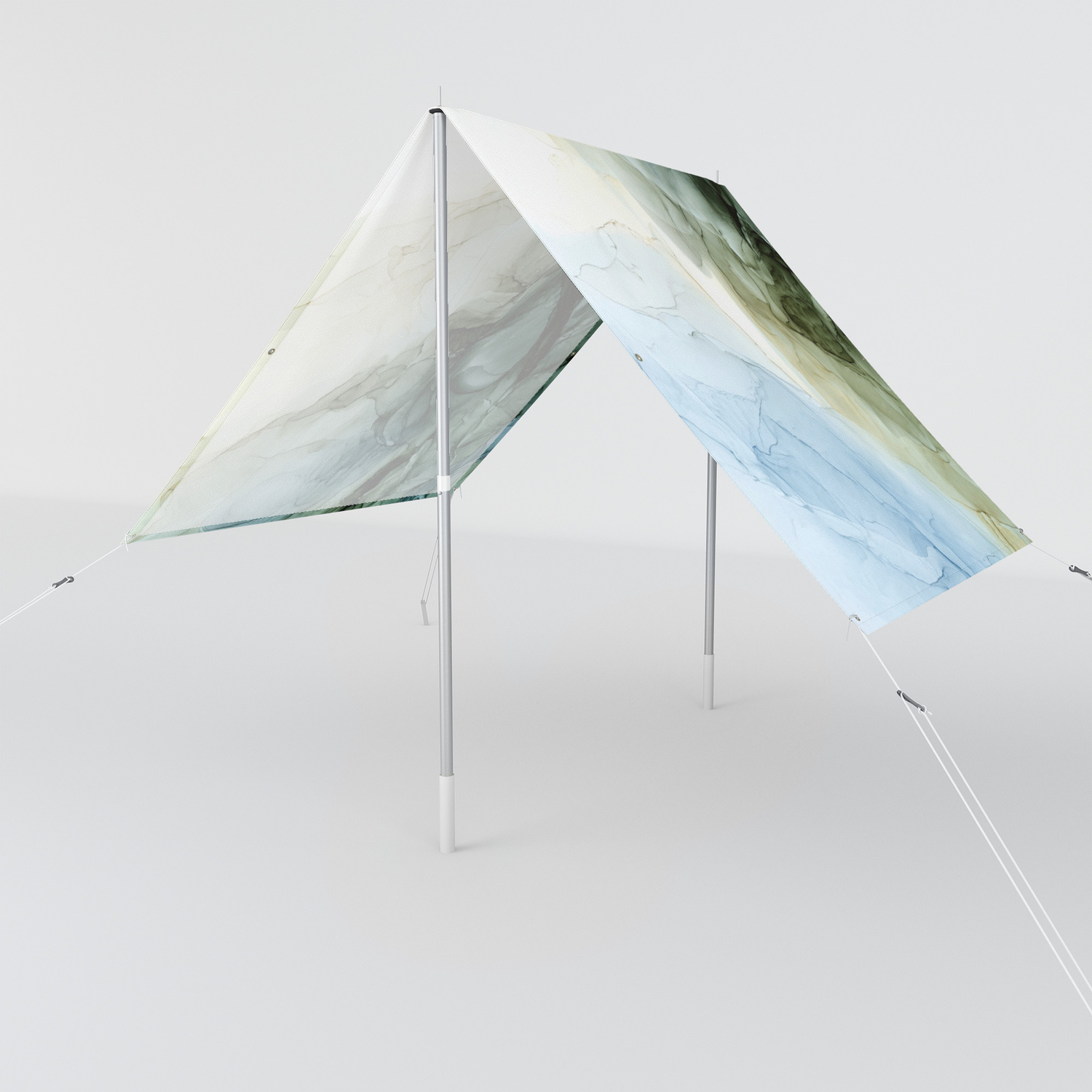 Land And Sky Abstract Landscape Painting Sun Shade By