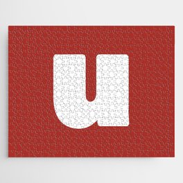 u (White & Maroon Letter) Jigsaw Puzzle