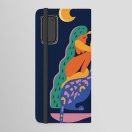 Mid Century Cheetah Girl Android Wallet Case