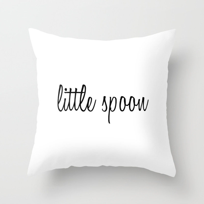 Little Spoon Big Spoon Pillow Sham Wedding Gift Throw Pillow By