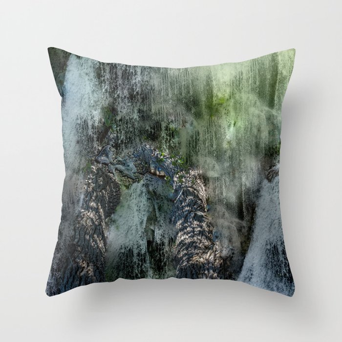 Trees Dance in Waterfall 1 Throw Pillow
