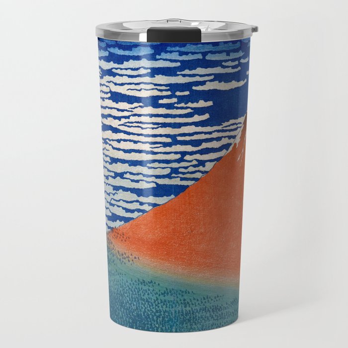 South Wind, Clear Weather, 1830-1833 by Katsushika Hokusai Travel Mug