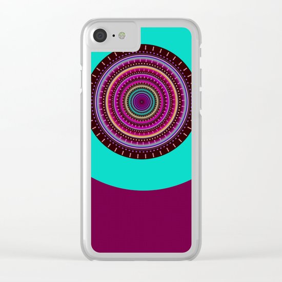 Colorful patterns and textured mandala Clear iPhone Case