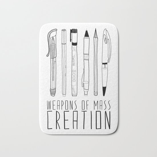 weapons of mass creation Bath Mat