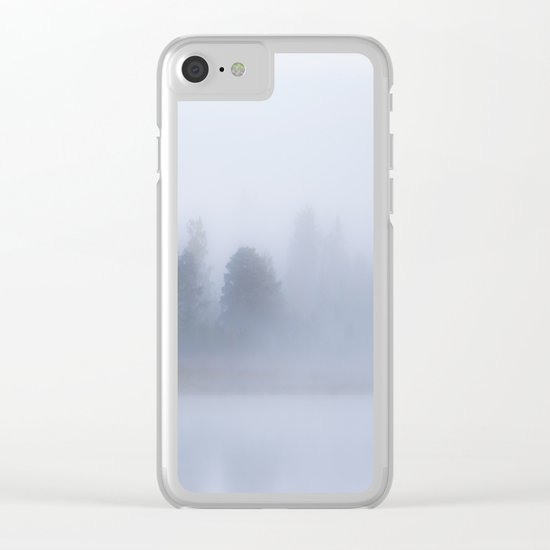 Autumn Foggy Morning Clear iPhone Case