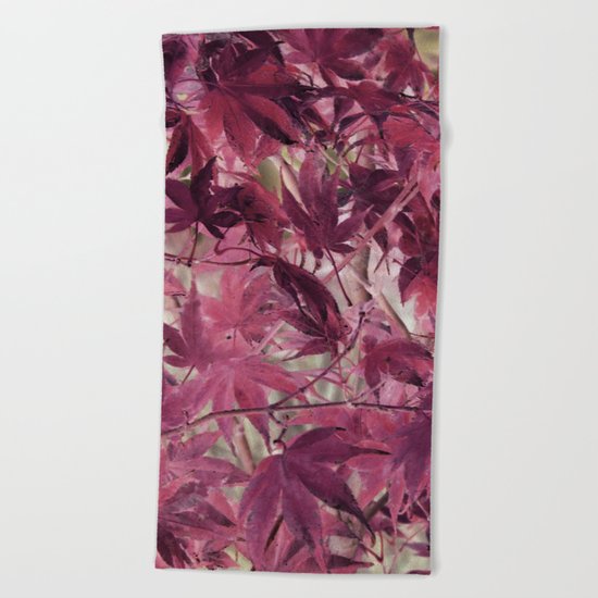 Red Fall Beach Towel