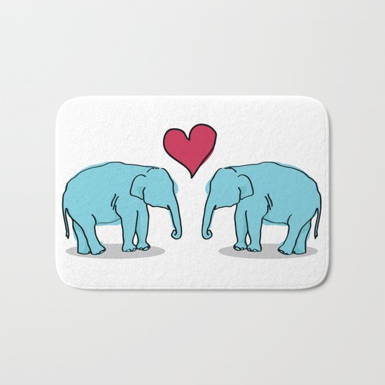 Elephant Love Bath Mat