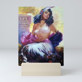 apache girl Mini Art Print