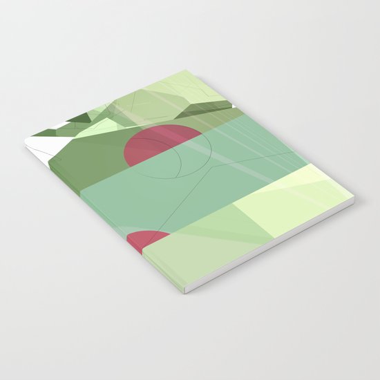 Geometric abstract green No. 1 Notebook