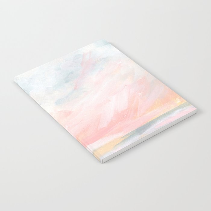 Overwhelm - Pink and Gray Pastel Seascape Notebook