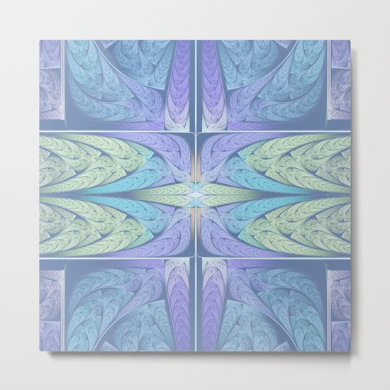 Faded Fractal Metal Print