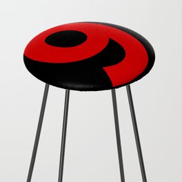 Number 9 (Red & Black) Counter Stool