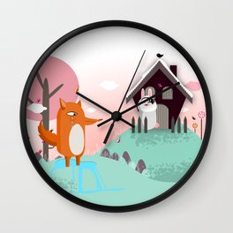 The Fox and The Hire Wall Clock