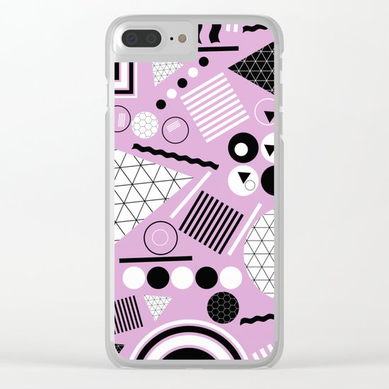 Busy Busy Busy Black And White! Clear iPhone Case