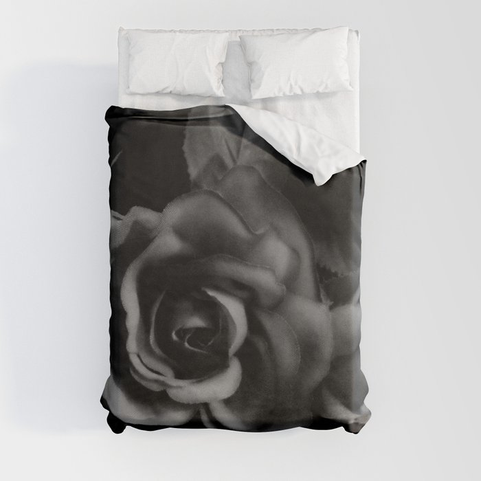 Black Rose on Black Floral Decor A221 Duvet Cover