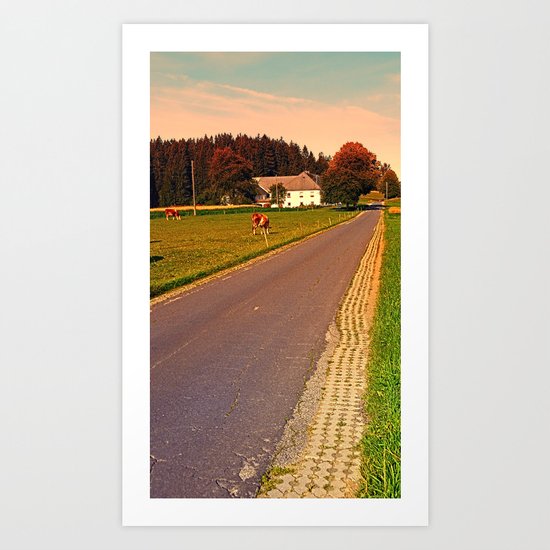 Country road on summer morning | landscape photography Art Print