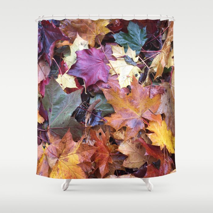 Fallen Fall Leaves Shower Curtain