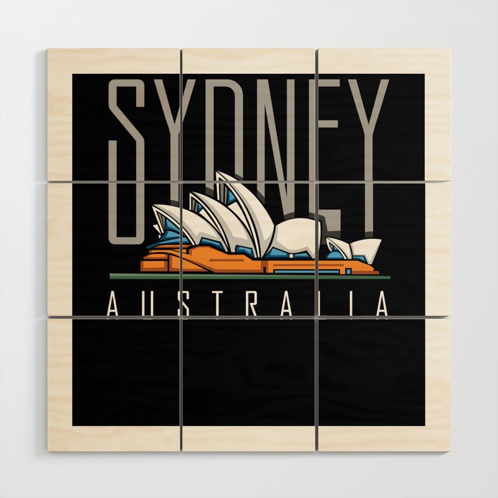 Sydney Australia Opera Australia Day Australian Wood Wall Art