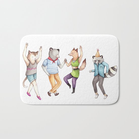 Party Animals Bath Mat