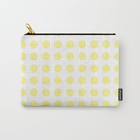 Simply Polka Dots in Pastel Yellow Carry-All Pouch