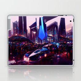 Postcards from the Future - Neon City Laptop Skin