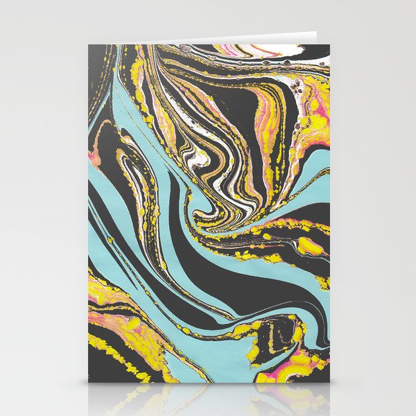 Wavy Marbling Stationery Cards