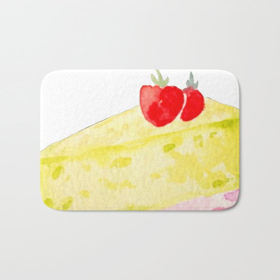 Lemon & Strawberry Cake Bath Mat