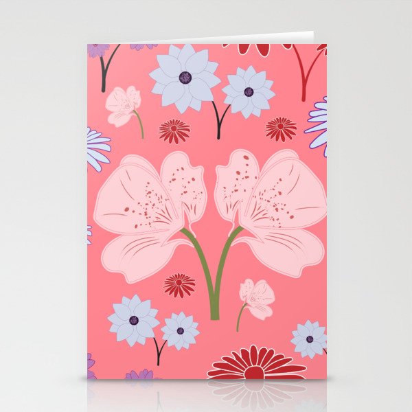 Flower Pattern Design Stationery Cards