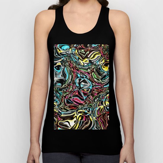 Distorted Reflection of Colors Unisex Tank Top
