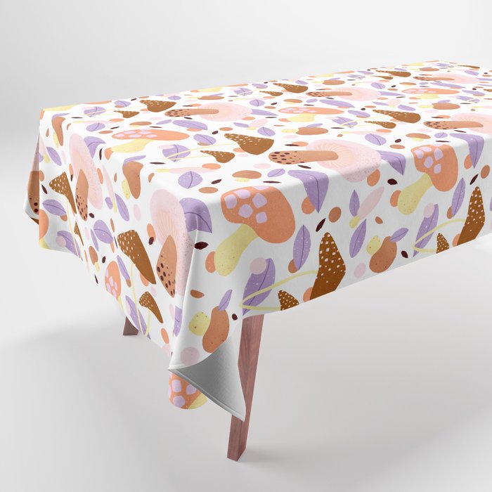 Mushroom pattern - warm palette Tablecloth
