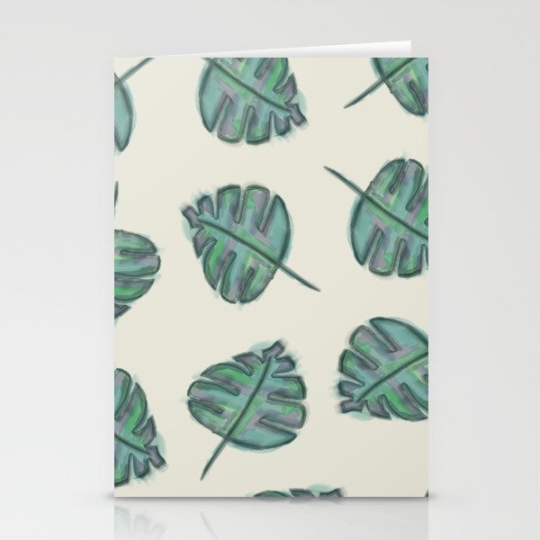 watercolor leaves Stationery Cards