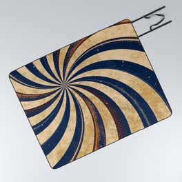 Retro Swirl Picnic Blanket