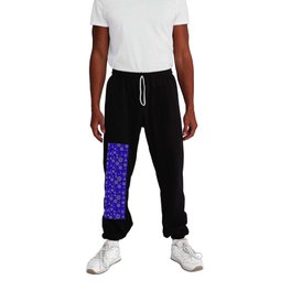 Happy Holidays Winter Blue Snowflakes Modern Collection Sweatpants