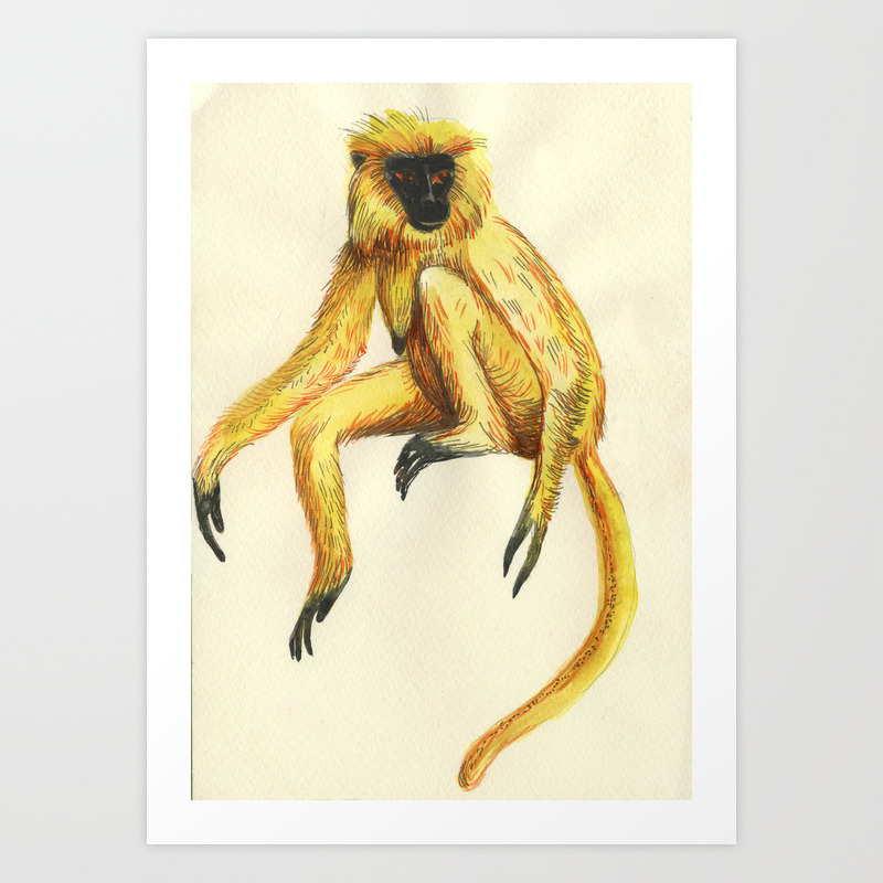 Gee S Golden Langur Art Print By Loreta Society6 An edition of hunt for the golden langur (1990). gee s golden langur art print by loreta