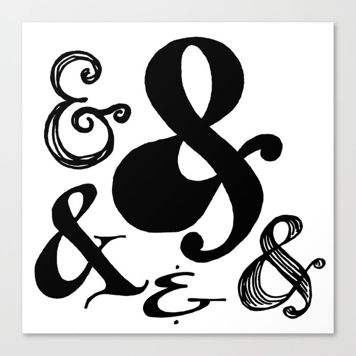 ampersand family Canvas Print