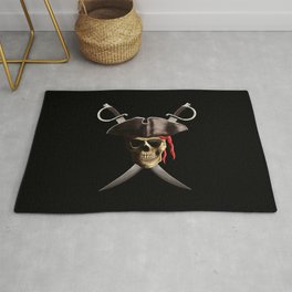 Pirate Skull And Swords Rug