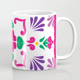 Pink 1, Framed Talavera Flower Coffee Mug