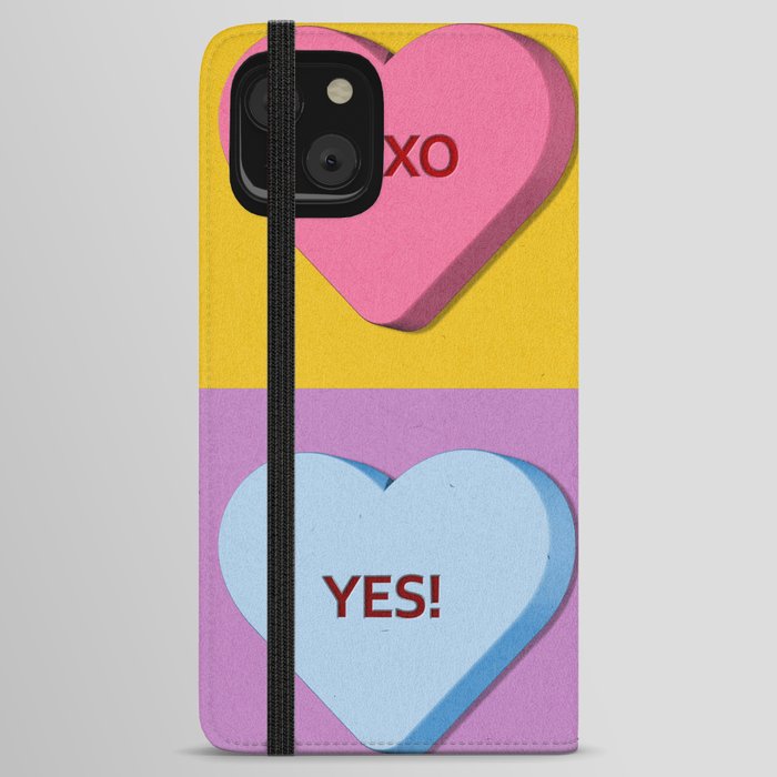Nice Candy Heart Valentines 2 iPhone Wallet Case