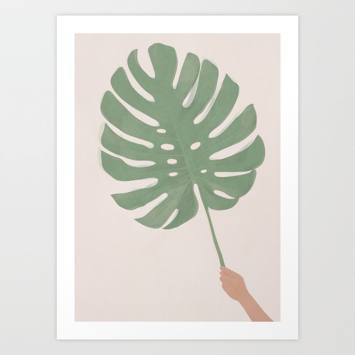 Monstera Leaf Art Print By Cityart7 Society6