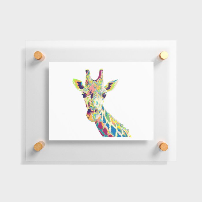 Colorful Giraffe Floating Acrylic Print