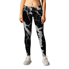 Cracked Space Lava - Silver Leggings