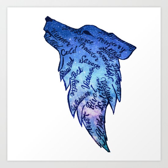 Galaxy Wolf Art Print By Alexaraeinspirations Society6